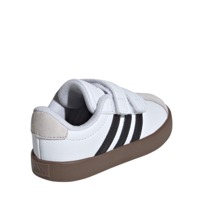 Trampa kalamajsh Adidas VL Court 3.0, me shqerë ngjitës, taban gome, të bardha