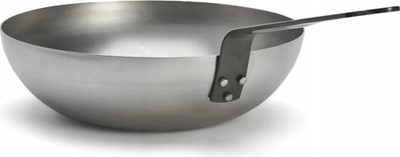 Wok De Buyer Mineral B Element, çelik, për t’gjitha sobat, ngjyrë argjendi