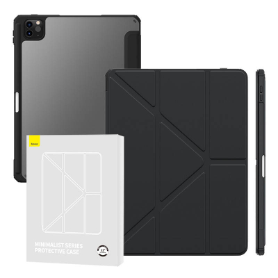 Mbulesë tablet Baseus Minimalist për iPad Pro 11", magnetike, me mbajtës stylus, e zezë