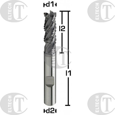 Freza karbidi HR BLUE CUT, diametër 8.0 mm, Z4, e kaltër