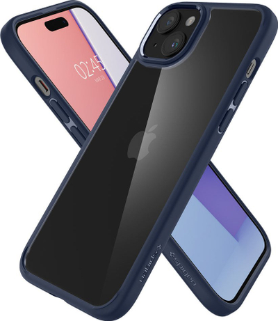 Kapak telefoni Spigen Ultra Hybrid, për iPhone 15 Plus, blu navy