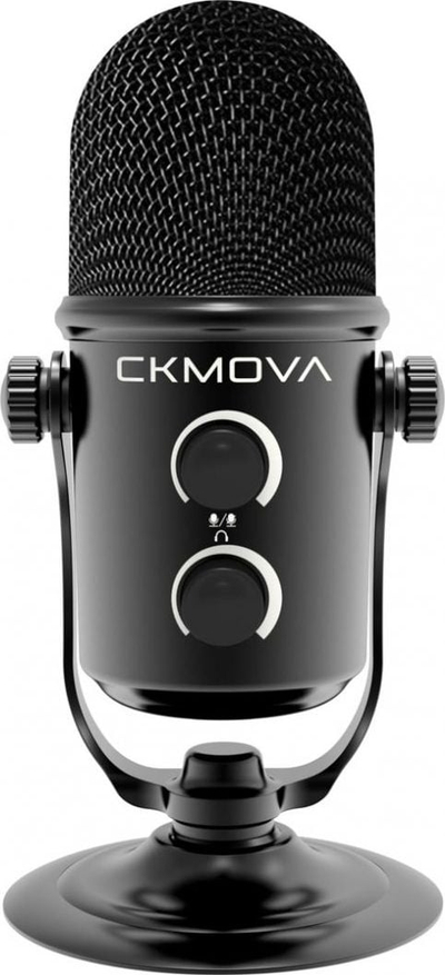 Микрофон CKMOVA SUM3, кондензатор USB, со држач за маса, црн