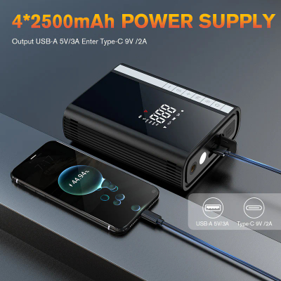 Set paisje multifunksionale Carsun, pompë ajri, jump starter, Power Bank, e zezë