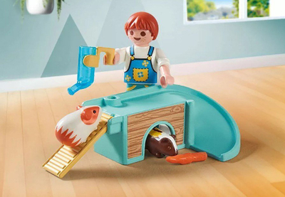 Set ndërtimi Playmobil 2 Guinea Pigs and Accessories, figura kafshësh, aksesorë loje, shumëngjyrësh