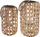 Fener dekorativ PROGARDEN Wooden Candle Lantern KO-435103010, 47 cm, dru, ngjyrë natyrale
