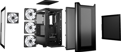 Kuti kompjutri Be Quiet Pure Base 501 LX, MIDI Tower ATX, ARGB, e zezë