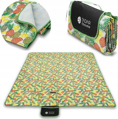 Qilim pikniku pa markë 200x200 cm, i papërshkueshëm nga uji, i palosshëm, shumëngjyrësh