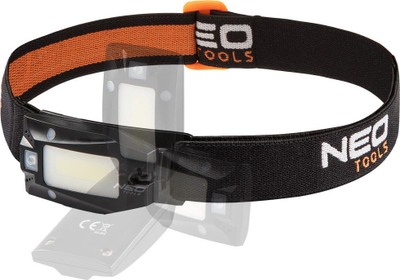 Llambë koke Neo 99-069, LED COB, rikarikueshme me USB, e zezë
