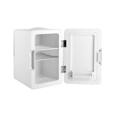 Мини фрижидер за козметика ELLE Home 4L, LED огледало, ладење и загревање, бел