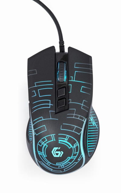 Maus gaming GEMBIRD, RGB, 3600 DPI, i zi
