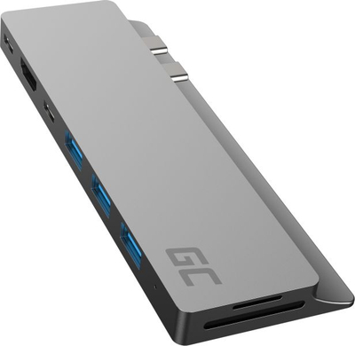 Përshtatës Green Cell GC HUB Connect60 8 në 1 (Thunderbolt 3, USB-C, HDMI, 3x USB 3.0)