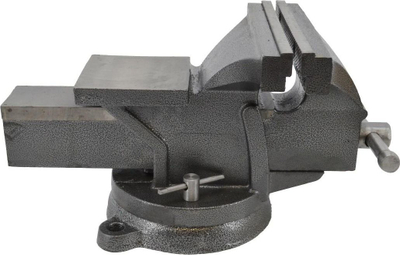 Mengene AWTools AW24208, 6"/150mm, bazë rrotulluese 360°, gri