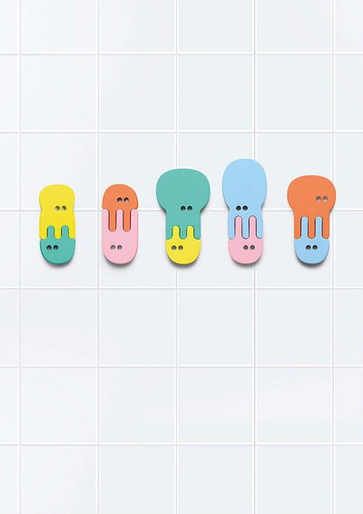 Puzzle për banjo Quut Quutopia Jellyfish, shkumë EVA, forma kandil deti, shumëngjyrësh