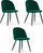 Karrige ngrënie Elegant Ergonomic, set me 3 copë, velvet, jeshile