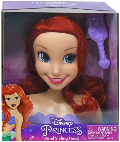 Lodër kokë stilimi Just Play Syren Ariel, Disney Princess, për fëmijë 3+