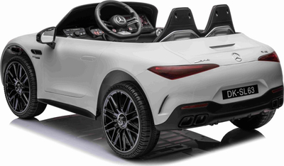 Makina elektrike për kalamaj Mercedes-Benz AMG SL63 4x4, 12V, me pult, e bardhë