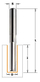 Freza drejt CMT 712.030.11, 3mm, gjatësi 60mm, portë 6mm