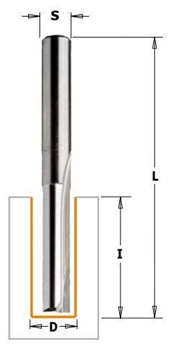 Freza drejt CMT 712.030.11, 3mm, gjatësi 60mm, portë 6mm