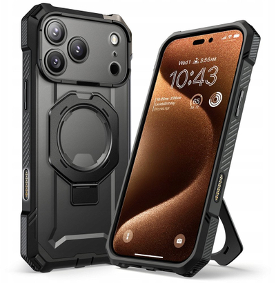Mbrojtëse telefoni Supcase UB Grip Mag MagSafe për iPhone 17 Pro, me unazë MagSafe, e zezë