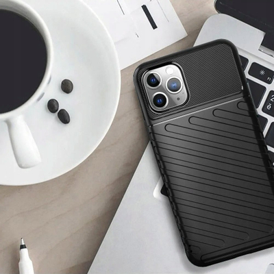 Mbrojtëse telefoni Forcell Thunder për Samsung A33 5G, TPU, kundra goditjeve, e zezë