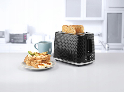 Toster Petra PT3860BLKVDEEU10 Chevron, 2 feta, 7 nivele pjekjeje, i zi