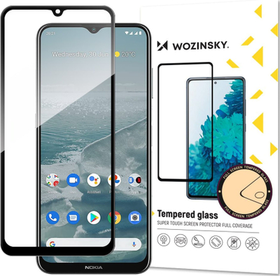 Xham mbrojtës Wozinsky Full Glue për Nokia G20, 9H, Full Cover, i zi