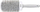 Furçë flokësh Olivia Garden Expert Blowout Speed Wavy Bristles, 65 mm, e bardhë dhe gri