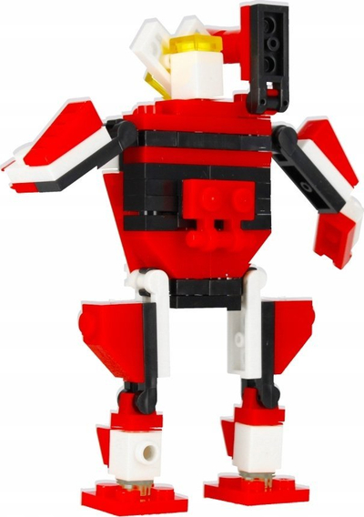 Blloqe ndërtimi Alleblox RobotUnion, 65 copa, 3 në 1, të kuqe
