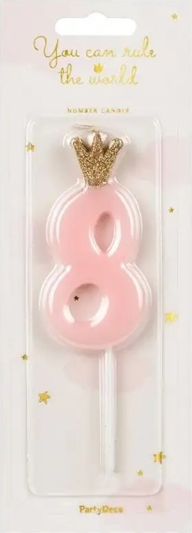 Qiri ditlindje numër 8, rozë, 9.5 cm