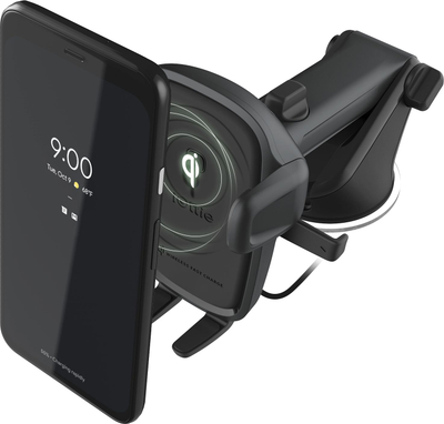 Mbajtës telefoni për makinë iOttie Easy One Touch Wireless 2, karikim Qi, montim në pult dhe xham, i zi