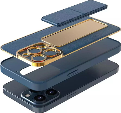 Kuti mbrojtëse me këmbë për iPhone 13 Pro Max, silikoni, e zezë