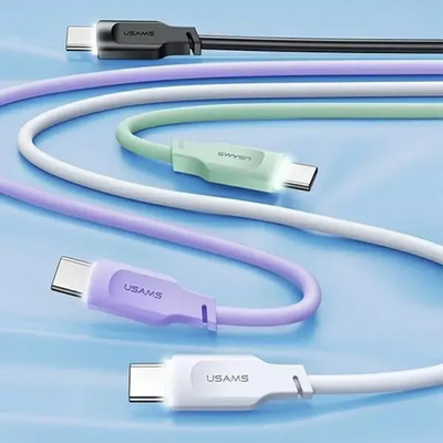 Kabllo USB Usams Lithe, USB A në USB C 1.2m, 66W, lejla