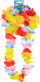 Set aksesorësh Hawaii Radiant Hawaiian Set, varse dhe kurore me lule, plastike, shumngjyrshe
