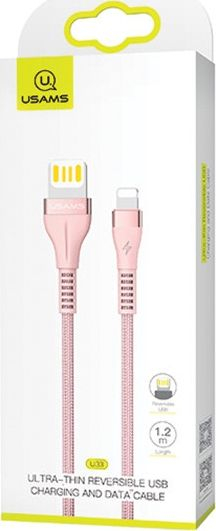 Kabllo USAMS Lightning, 1,2 m, rozë