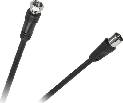 Kabllo antene F plug (KPO2738), 1.8 m, e zezë