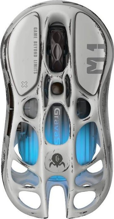 Maus gaming wireless Gravastar Mercury M1 Pro, 26000 DPI, BT 2.4GHz, ngjyrë argjendtë