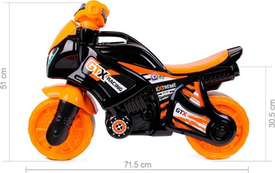 Motoçikletë lodër Technok Running Motorbike 5767, pa pedale, për kalamaj 2+, portokalli