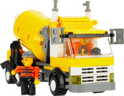 Blloqe ndërtimi Alleblox Concrete Mixer, 216 pjesë, kamion betonier