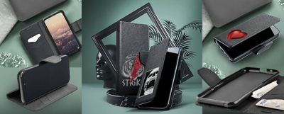 Këllëf libri Fancy për Xiaomi Redmi 10 5G, me portofol, me magnet, i zi
