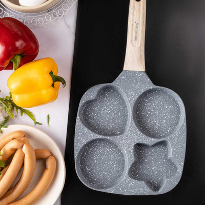 Tigan për pancake dhe vezë Klausberg KB-7808, 18 cm, 4-në-1, gri