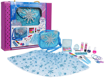 Set lojërash stilimi Ramiz Ice Princess, 18 pjesë, fund dhe çantë, blu