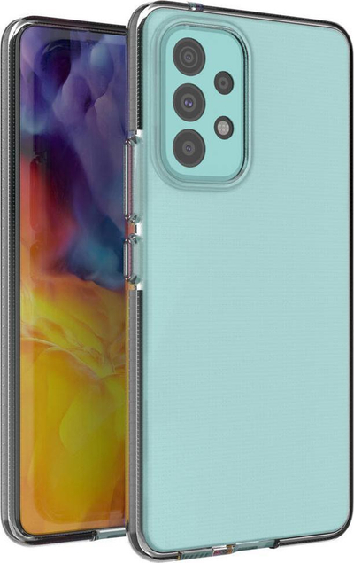 Kapak Spring për Samsung Galaxy A73, xhel TPU, transparent, jeshil
