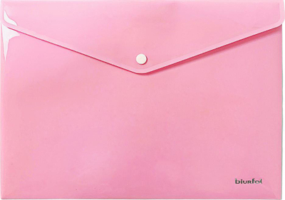 Folder plastik A4 Pastel Pink, mbyllje me kapëse, rozë pastel