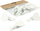 Dekorë druri Penword Hearts, set 10 copë, zemra me kapëse, të bardha
