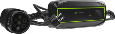 Karikues portabël për vetura elektrike Green Cell PowerCable EV16, 3.6 kW, Type 2 Schuko, 6.5m, i zi
