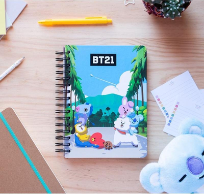 Fletore me spirale Line Friends, A5, 90 fletë, me shumë ngjyra