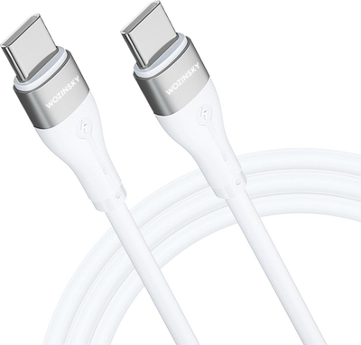Kabllo USB Wozinsky WSTCC2, USB-C në USB-C, 2 m, 65W, e bardhë