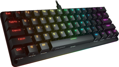 Tastierë mekanike Cougar Puri Mini RGB, e vogël kompakte, USB, e zezë