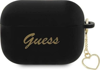 Mbulesë Guess GUAP2LSCHSK për Apple AirPods Pro 2, silikon, koleksioni Silicone Charm, e zezë