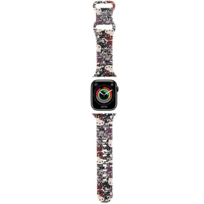 Rrip ore Apple Hello Kitty, silikon, 38/40mm, bezhë me vizatime